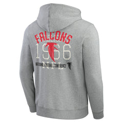 Atlanta Falcons Darius Rucker Collection Vintage Stripe Full-Zip Hoodie - Heather Gray - NFL