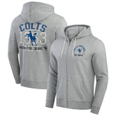 Indianapolis Colts Darius Rucker Collection Vintage Stripe Full-Zip Hoodie - Heather Gray - Fanatics