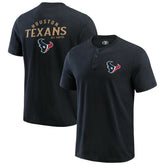 Houston Texans Darius Rucker Collection Washed Henley T-Shirt - Black - Fanatics
