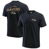 Baltimore Ravens Darius Rucker Collection Washed Henley T-Shirt - Black - Fanatics