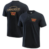 Washington Commanders Darius Rucker Collection Washed Henley T-Shirt - Black - Fanatics