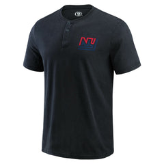 New York Giants Darius Rucker Collection Washed Henley T-Shirt - Black - Fanatics