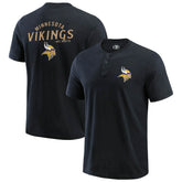 Minnesota Vikings Darius Rucker Collection Washed Henley T-Shirt - Black - Fanatics