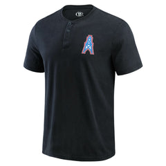 Tennessee Titans Darius Rucker Collection Washed Henley T-Shirt - Black - Fanatics