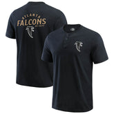 Atlanta Falcons Darius Rucker Collection Washed Henley T-Shirt - Black - Fanatics