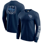 Tennessee Titans Darius Rucker Collection Washed Waffle-Knit Long Sleeve T-Shirt - Navy - Fanatics