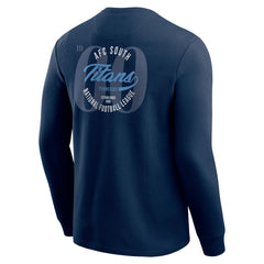 Tennessee Titans Darius Rucker Collection Washed Waffle-Knit Long Sleeve T-Shirt - Navy - Fanatics