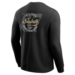 New Orleans Saints Darius Rucker Collection Washed Waffle-Knit Long Sleeve T-Shirt - Black - Fanatics