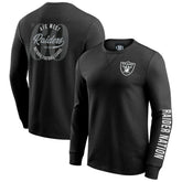 Las Vegas Raiders Darius Rucker Collection Washed Waffle-Knit Long Sleeve T-Shirt - Black - Fanatics