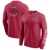 Arizona Cardinals Darius Rucker Collection Washed Waffle-Knit Long Sleeve T-Shirt - Red - Fanatics