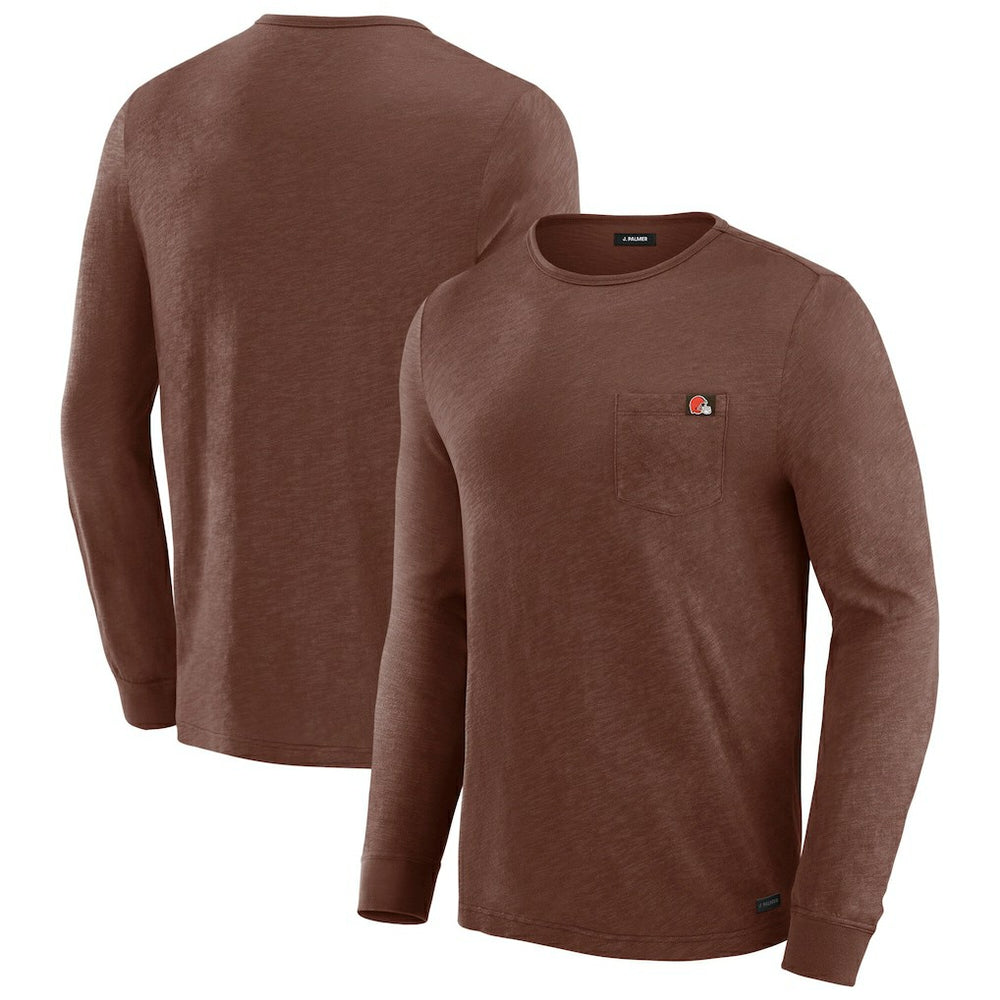 Cleveland Browns J. Palmer In-The-Pocket Long Sleeve T-Shirt - Tan - NFL