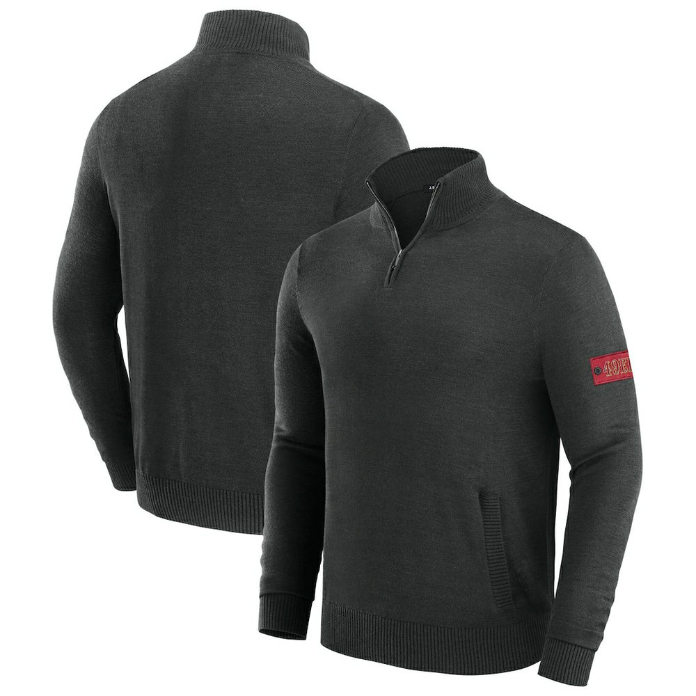 San Francisco 49ers J. Palmer Franchise Quarter-Zip Sweater - Black - NFL