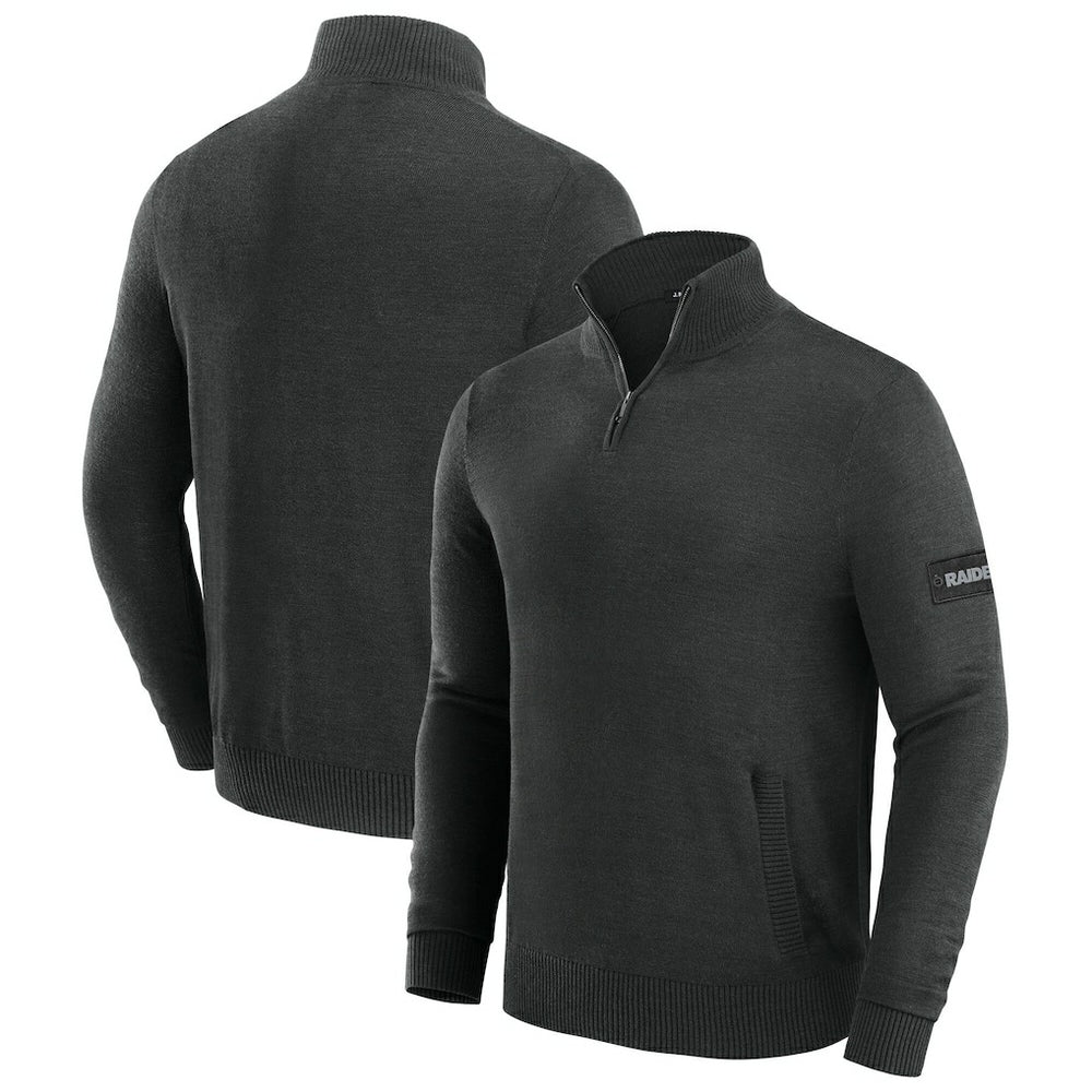 Las Vegas Raiders J. Palmer Franchise Quarter-Zip Sweater - Black - NFL