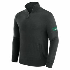 New York Jets J. Palmer Franchise Quarter-Zip Sweater - Black - NFL