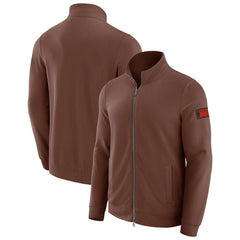 Cleveland Browns J. Palmer QB1 Full-Zip Sweatshirt - Tan - NFL