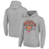 Denver Broncos Starter 80s Retro Pullover Hoodie - Heather Gray - NFL