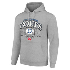 Indianapolis Colts Starter 80s Retro Pullover Hoodie - Heather Gray - NFL