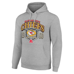 Kansas City Chiefs Starter 80s Retro Pullover Hoodie - Heather Gray - NFL