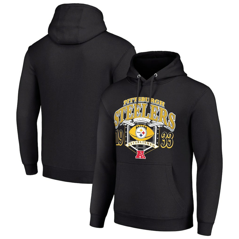 Pittsburgh Steelers Starter 80s Retro Pullover Hoodie - Black - NFL