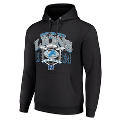Detroit Lions Starter 80s Retro Pullover Hoodie - Black - NFL