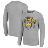 Green Bay Packers Starter Retro Long Sleeve Graphic T-Shirt - Heather Gray - NFL