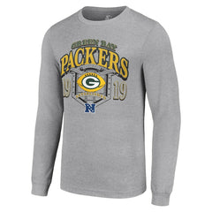 Green Bay Packers Starter Retro Long Sleeve Graphic T-Shirt - Heather Gray - NFL