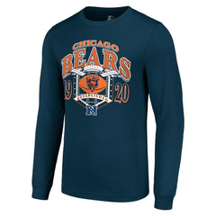 Chicago Bears Starter Retro Long Sleeve Graphic T-Shirt - Navy - NFL