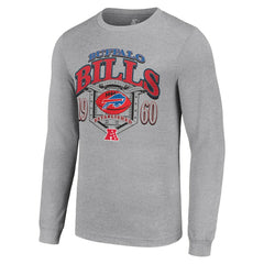 Buffalo Bills Starter Retro Long Sleeve Graphic T-Shirt - Heather Gray - NFL