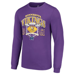 Minnesota Vikings Starter Retro Long Sleeve Graphic T-Shirt - Purple - NFL