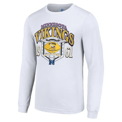 Minnesota Vikings Starter Retro Long Sleeve Graphic T-Shirt - White - NFL