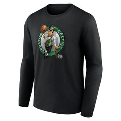 Boston Celtics Midnight Mascot Long Sleeve T-Shirt Black