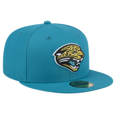 Jacksonville Jaguars New Era Throwback Logo Omaha 59FIFTY Fitted Hat - Teal - NFL