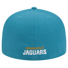 Jacksonville Jaguars New Era Throwback Crawl Omaha 59FIFTY Fitted Hat - Teal - NFL