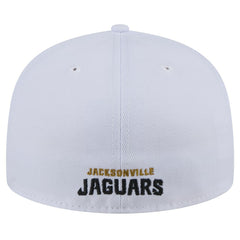Jacksonville Jaguars New Era Throwback Crawl Omaha 59FIFTY Fitted Hat - White - NFL