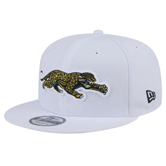 Jacksonville Jaguars New Era Throwback Crawl Standard 9FIFTY Snapback Hat - White - NFL
