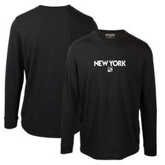 New York Rangers Levelwear Oscar City Capsule Long Sleeve T-Shirt - Black | NHL on sale