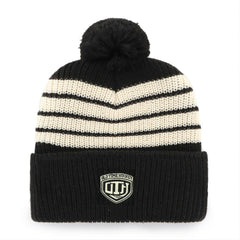 Chicago Blackhawks '47 Old Time Hockey Barn Cuffed Knit Hat with Pom - Black | 47 brand discount