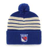 New York Rangers '47 Old Time Hockey Barn Cuffed Knit Hat with Pom - Blue | 47 brand online
