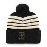 Boston Bruins '47 Old Time Hockey Barn Cuffed Knit Hat with Pom - Black | 47 brand near me