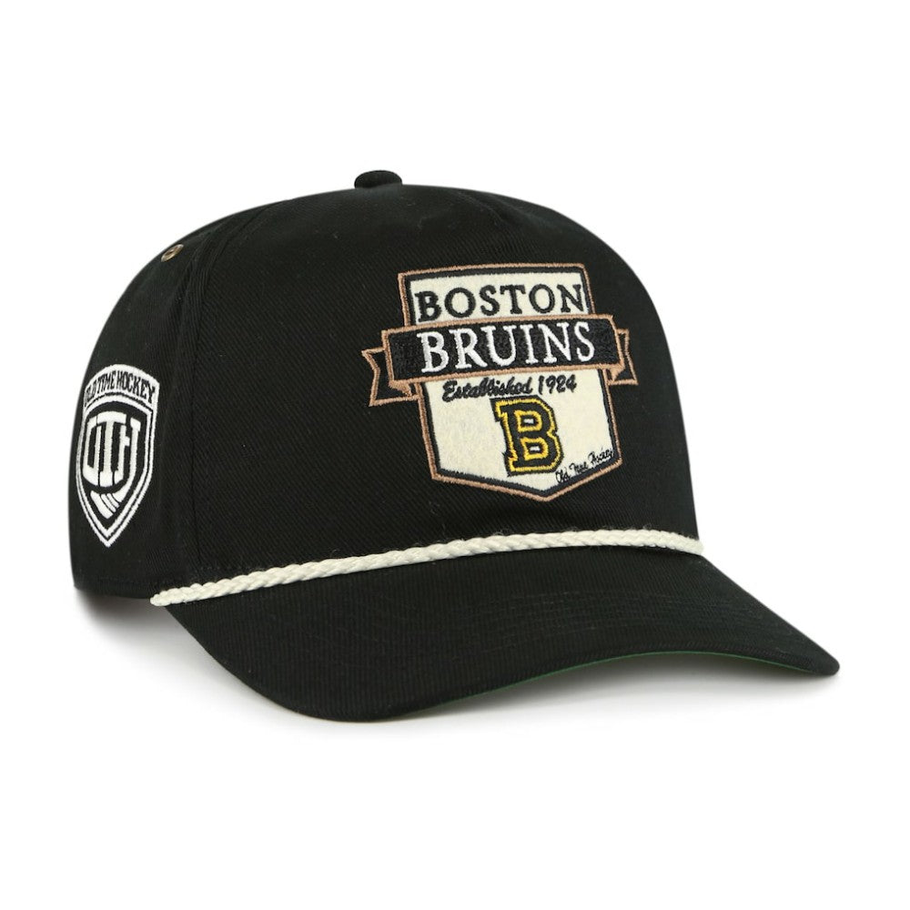 Boston Bruins '47 Old Time Hockey Rafter Sure Shot Hitch Adjustable Hat - Black | 47 brand online