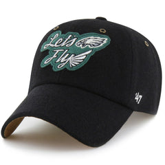 Philadelphia Eagles Stoney Clover Lane x '47 Unisex Field Goal Clean Up Adjustable Hat - Black - 47 brand