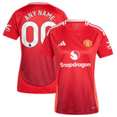 Adidas - Manchester United Women's 2024/25 Home Replica Custom Jersey - Red