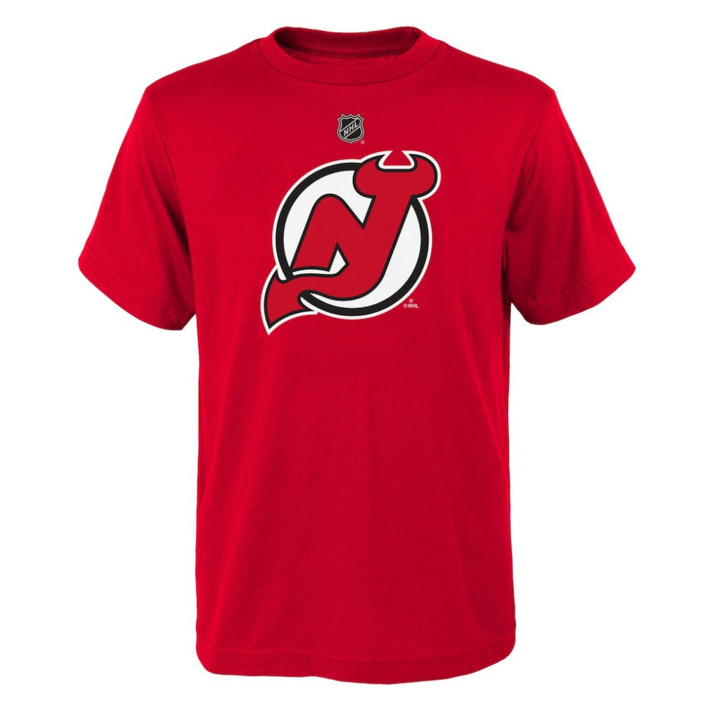 New Jersey Devils Youth Primary Logo T-Shirt - Red | NHL Lifestyle