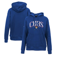 Chicago Cubs Levelwear Women's Adorn Cooperstown Collection Retro Spellout Pullover Hoodie Discount