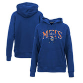 New York Mets Levelwear Women's Adorn Cooperstown Collection Retro Spellout Pullover Hoodie Discount