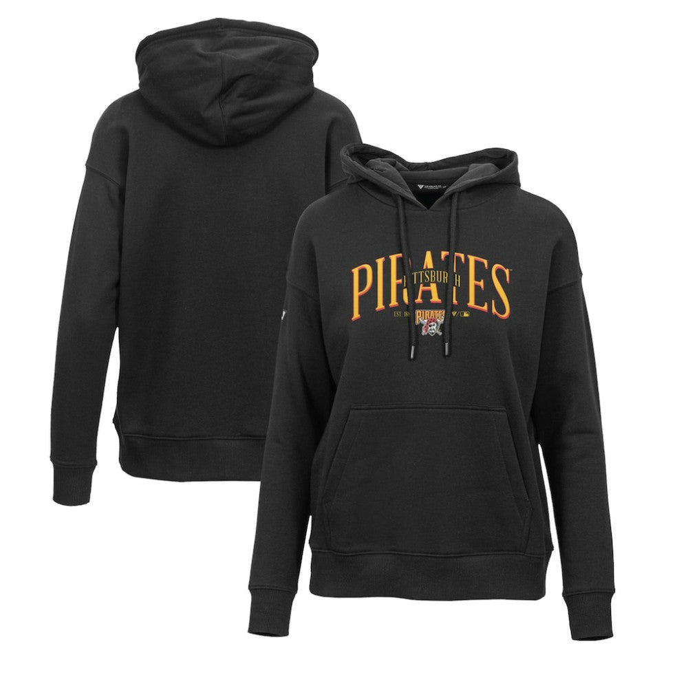 Pittsburgh Pirates Levelwear Women's Adorn Cooperstown Collection Retro Spellout Pullover Hoodie Online