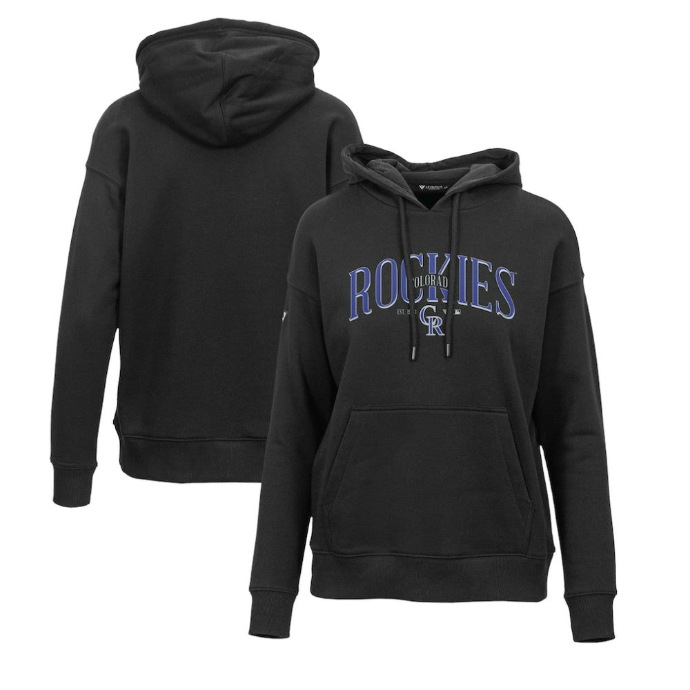 Colorado Rockies Levelwear Women's Adorn Cooperstown Collection Retro Spellout Pullover Hoodie Sale