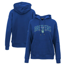 Milwaukee Brewers Levelwear Women's Adorn Cooperstown Collection Retro Spellout Pullover Hoodie Outlet