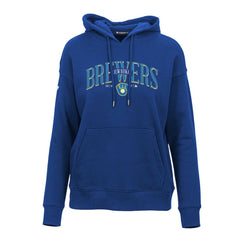 Milwaukee Brewers Levelwear Women's Adorn Cooperstown Collection Retro Spellout Pullover Hoodie Outlet