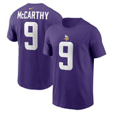 J.J. McCarthy Minnesota Vikings Name & Number T-Shirt - Purple - Nike